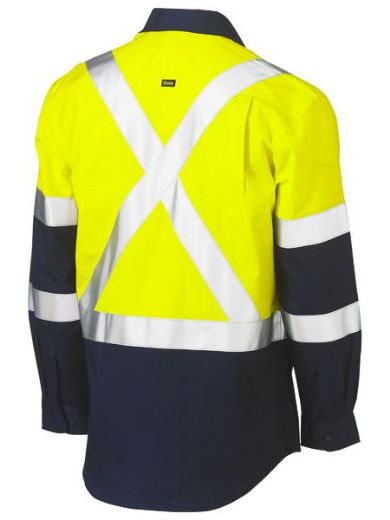 Picture of BISLEY X Taped Biomotion Two Tone Hi Vis Lightweight Drill Shirt